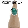 Pierścionek regulowany z owalnym Malachitem w srebrze.