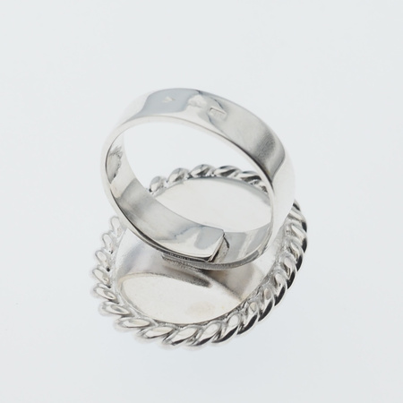 Pierścionek regulowany - owalny Larimar w srebrze