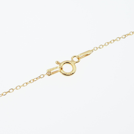 Naszyjnik - Malachit sopel w okuciu na łańcuszku złoconym