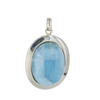 Zawieszka z larimarem owalnym w srebrze
