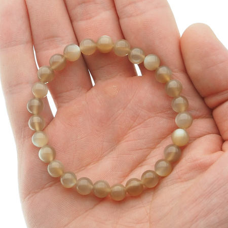 Bransoletka 18,5 cm na gumce - Kamień Słoneczny kulki