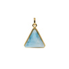 Zawieszka - larimar trójkąt w srebrze złoconym