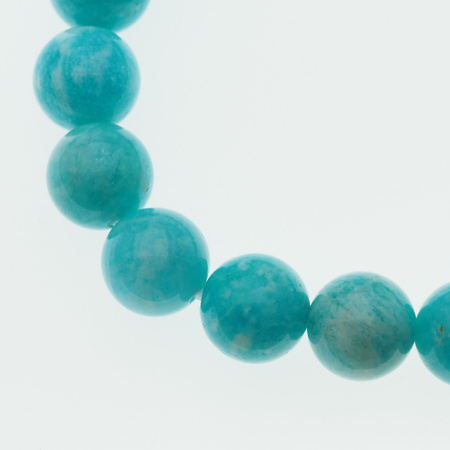 Bransoletka 19,5 cm na gumce - Amazonit kulki 8 mm