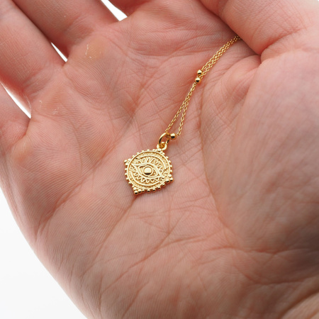 Naszyjnik oko proroka - srebro złocone