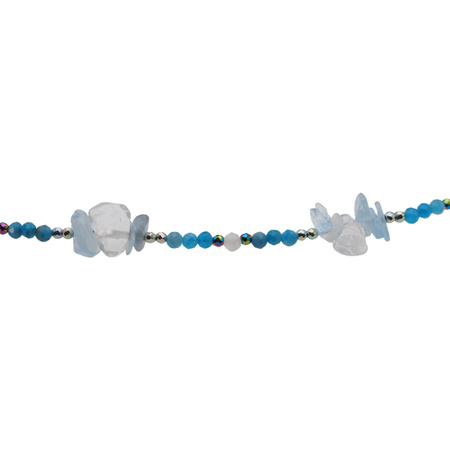 Naszyjnik - Mix kamieni sieczka, kulki i srebro