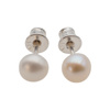Kolczyki z białymi, okrągłymi Perłami w srebrze