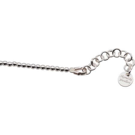 Bransoletka urodzeniowa lipiec - rubin, srebrny hematyt i srebro