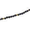 Naszyjnik regulowany - Turmalin czarny fasetowane kulki i srebro złocone