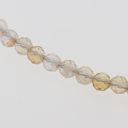 Naszyjnik obfitości i miłości - Cytryn, Turmalin czarny, Kwarc Różowy i srebro złocone