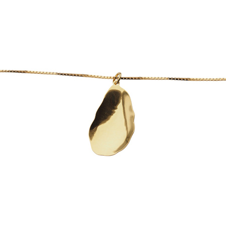 Naszyjnik z muszlą na łańcuszku - srebro złocone