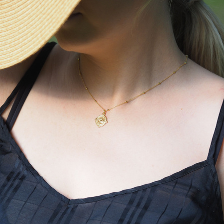 Naszyjnik oko proroka - srebro złocone