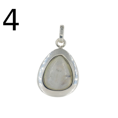 Zawieszka - Kamień Księżycowy łza w srebrze