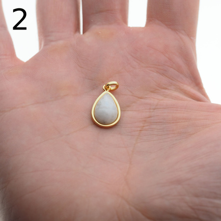 Zawieszka z Kamieniem Księżycowym w srebrze złoconym