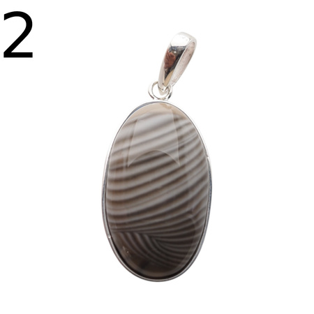 Zawieszka srebrna z Krzemieniem Pasiastym