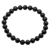 Bransoletka - Turmalin czarny fasetowane kulki 8mm