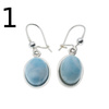 Kolczyki - Larimar owalny w srebrze