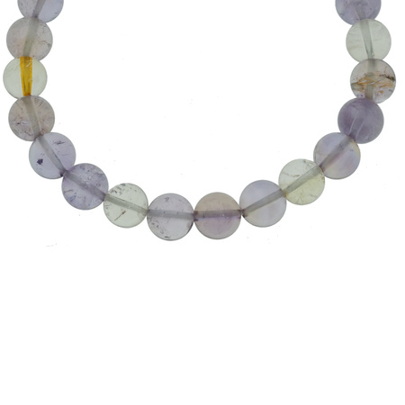 Bransoletka 19 cm - Ametryn kulki 8mm na gumce