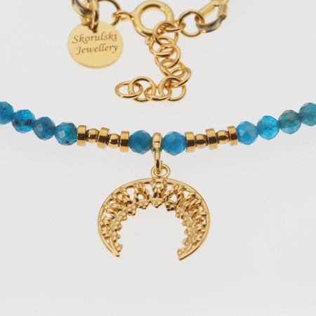 Naszyjnik - Apatyt, róg obfitości i srebro złocone