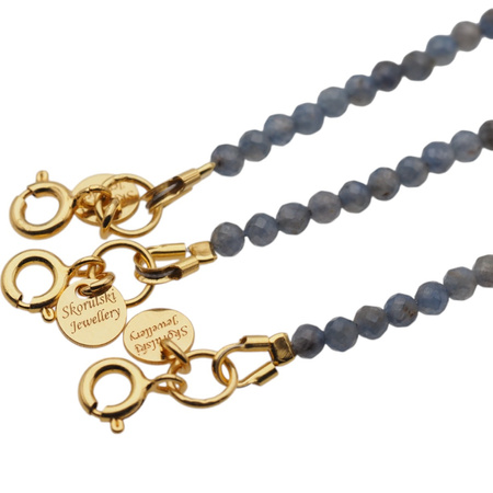 Bransoletka - Szafir fasetowane kulki 3mm