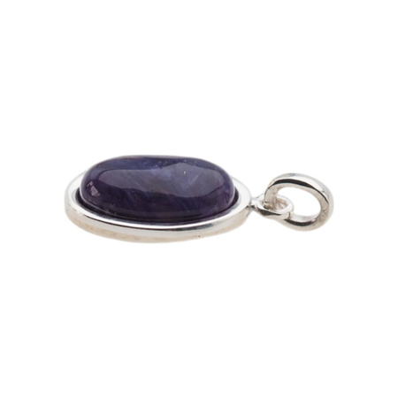Zawieszka z owalnym Czaroitem 12x8mm w srebrze