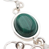 Bransoletka z owalnym malachitem w srebrze