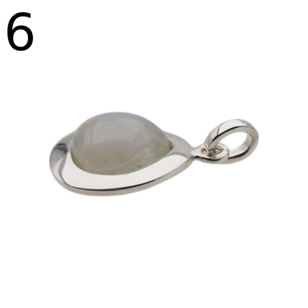 Zawieszka - Kamień Księżycowy łza w srebrze
