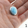 Zawieszka z larimarem owalnym w srebrze