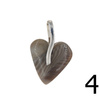 Zawieszka serce - Krzemień Pasiasty i srebro