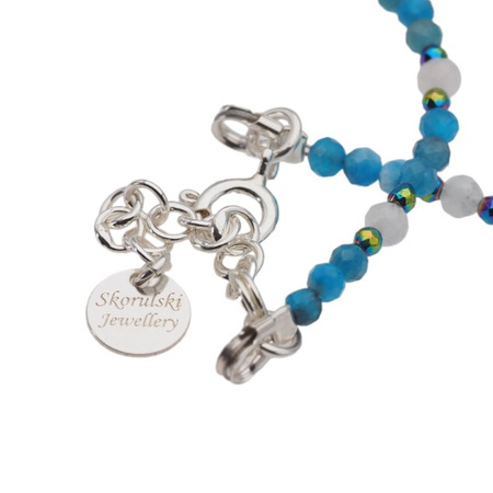 Naszyjnik - Mix kamieni sieczka, kulki i srebro