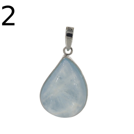 Zawieszka - Akwamaryn łza w srebrze