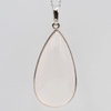 Zawieszka z Kwarcem Różowym w srebrze rodowanym