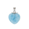 Zawieszka - larimar serce w srebrze rodowanym