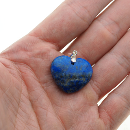 Zawieszka - Lapis Lazuli serce w srebrze