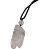 Naszyjnik regulowany- surowy Kryształ Górski na sznurku