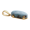 Zawieszka - larimar owalny 24x12mm w srebrze złoconym