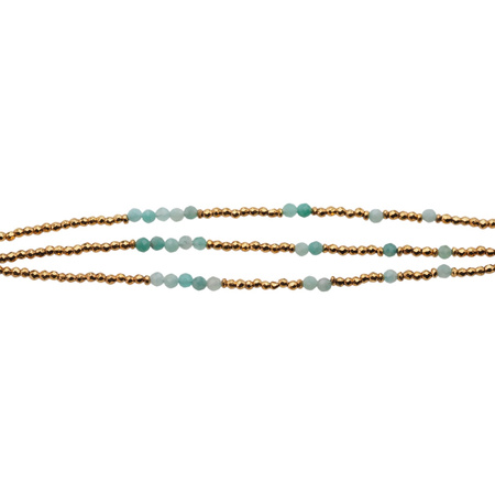 Bransoletka urodzeniowa maj - szmaragd, złoty hematyt i srebro złocone