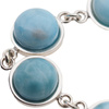 Bransoletka regulowana - Larimar koło w srebrze