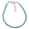 Bransoletka regulowana - Amazonit fasetowane kulki i srebro