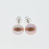 Kolczyki z różowymi, okrągłymi Perłami w srebrze