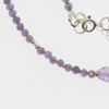 Naszyjnik regulowany - Ametyst fasetowany i srebro (41,5 cm  + 3,5 cm)