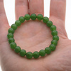 Bransoletka 18,5 cm - Jadeit zielony kulki 8mm