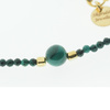 Naszyjnik regulowany - Malachit fasetowany i srebro złocone
