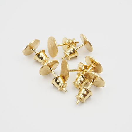 Kolczyki sztyfty z młotkowanego srebra złoconego