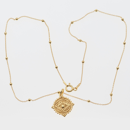 Naszyjnik oko proroka - srebro złocone