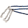 Naszyjnik - Lapis Lazuli fasetowane kostki, Hematyt i srebro