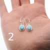 Kolczyki - Larimar owalny w srebrze