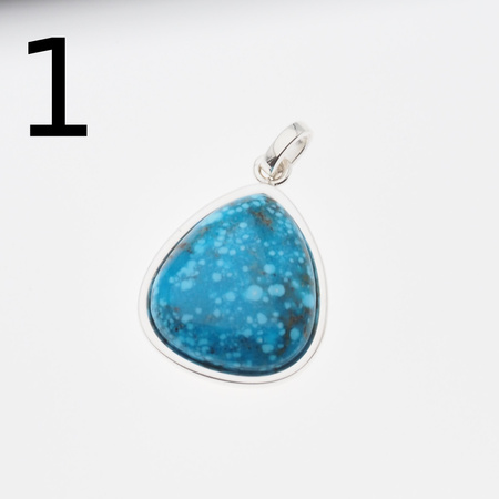 Zawieszka - Turkus łza w srebrze