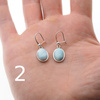 Kolczyki - Larimar owalny w srebrze