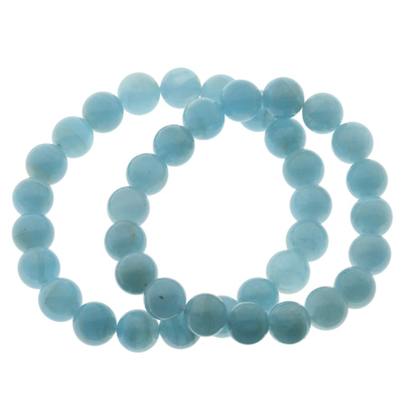 Bransoletka - Akwamaryn kulki 10mm