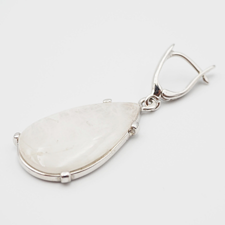 Kolczyki z morganitami w srebrze rodowanym